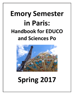 Emory Semester in Paris: Spring 2017