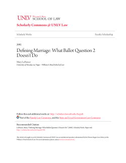 Defining Marriage - Scholarly Commons @ UNLV Law