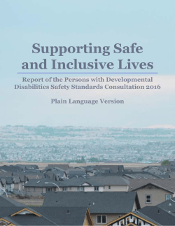 Supporting Safe and Inclusive Lives
