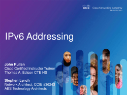 IPv6 Addressing