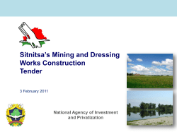 Sitnitsa`s Mining and Dressing Works Construction