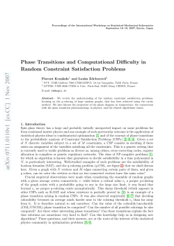 Phase Transitions and Computational Difficulty in Random