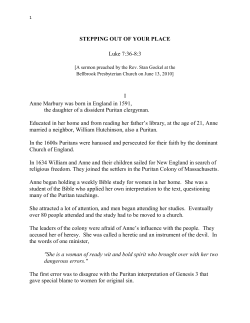 STEPPING OUT OF YOUR PLACE Luke 7:36