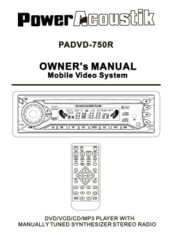 OWNERas MANUAL - Power Acoustik