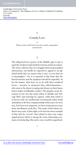 Courtly Love - Assets - Cambridge University Press