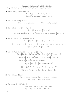 Homework Assignment 9 - (11.3)