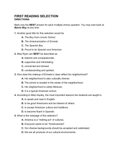 FIRST READING SELECTION