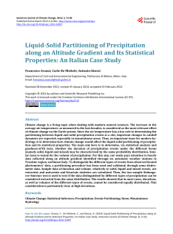 Liquid-Solid Partitioning of Precipitation along an Altitude Gradient