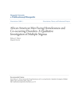 African American Men Facing Homelessness and Co