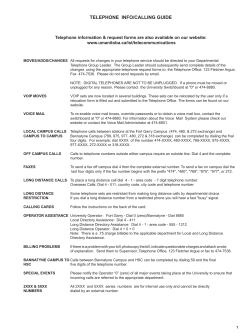telephone info/calling guide
