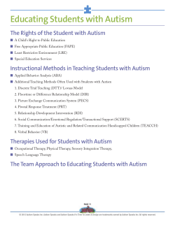 Educating Students with Autism