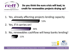 1. Yes, already affecting projects lending capacity 2. Yes, if it carries