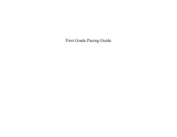 First Grade Pacing Guide - Page County Public Schools
