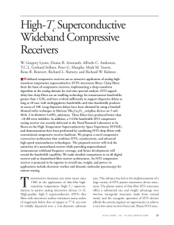 High-Tc Superconductive Wideband Compressive Receivers