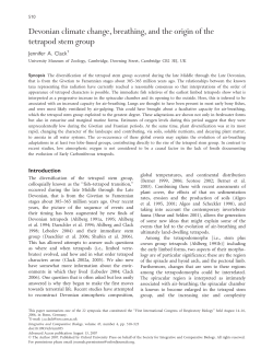 Devonian climate change, breathing, and the