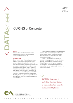 Curing of Concrete