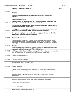 THE CORPORATION &ndash;11/13/2006 PART 1 PAGE 1