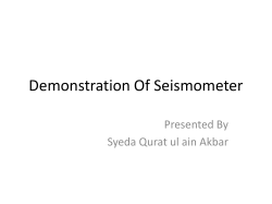 Demonstration Of Seismometer