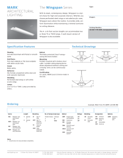 MARK&reg; ARCHITECTURAL LIGHTING The Wingspan Series