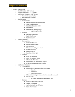 Enlightened Monarchs