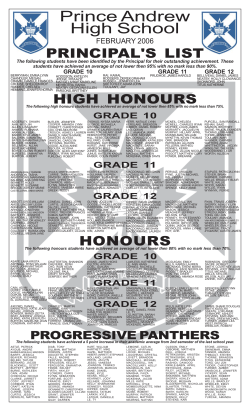 Honour Mar 06 - Prince Andrew High School