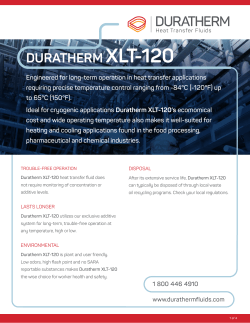 duratherm xlt-120 - Duratherm Heat Transfer Fluids