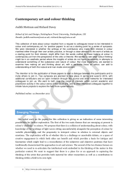 Contemporary art and colour thinking