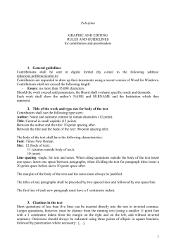 1 Poli-femo GRAPHIC AND EDITING RULES AND