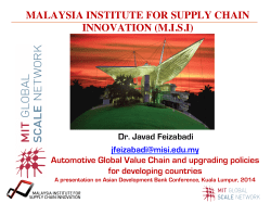 Automotive GVC and Developing Countries