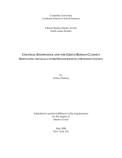 COLONIAL KNOWLEDGE AND THE GRECO