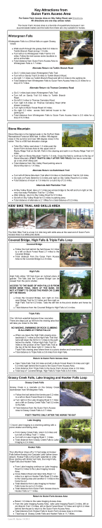 Key Attractions from Guion Farm Access Area