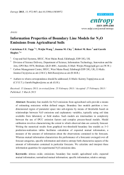 Information Properties of Boundary Line Models for N2O Emissions