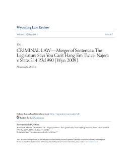 CRIMINAL LAW&acirc;&bull;flMerger of Sentences: The Legislature Says You