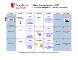 Program Calendar