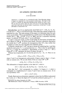 on linking double lines - American Mathematical Society