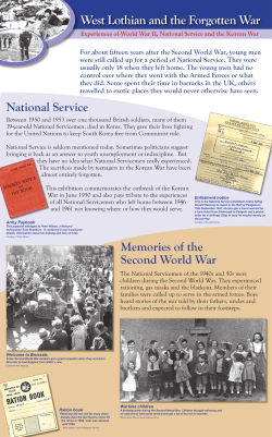 For about fifteen years after the Second World War, young men were