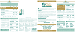Bakery &bull; Catering &bull; Deli Menu