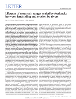 Lifespan of mountain ranges scaled by feedbacks between
