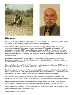 Mike Vogel - USMC 1969