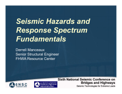 Seismic Hazards and Response Spectrum Response