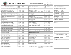 Order Form - Louisburg Cider Mill
