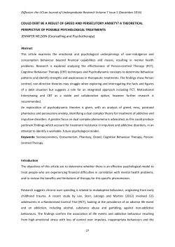 Could debt be a result of greed and persecutory anxiety?