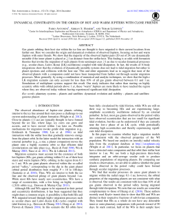 Dynamical Constraints on the Origin of Hot and Warm