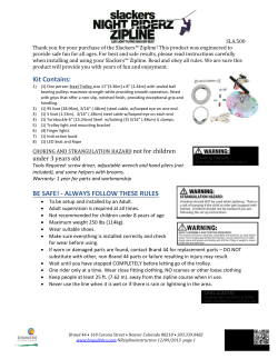 Kit Contains: BE SAFE! - ALWAYS FOLLOW THESE RULES