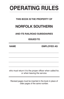 operating rules - Transportation