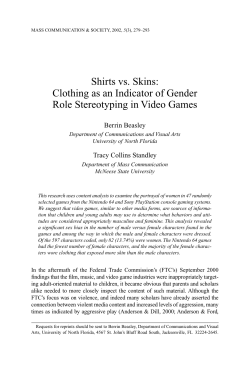 Shirts vs. Skins: Clothing as an Indicator of Gender Role