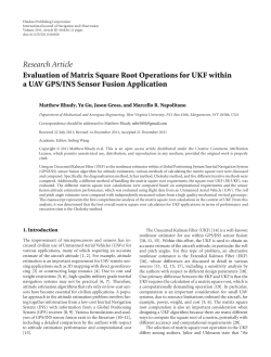 Evaluation of Matrix Square Root Operations for UKF within a UAV