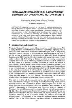 risk awareness analysis: a comparison between - HUMANIST-VCE