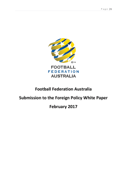 Football Federation Australia - Department of Foreign Affairs and