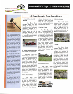 New Berlin`s Top Ten Code Violations